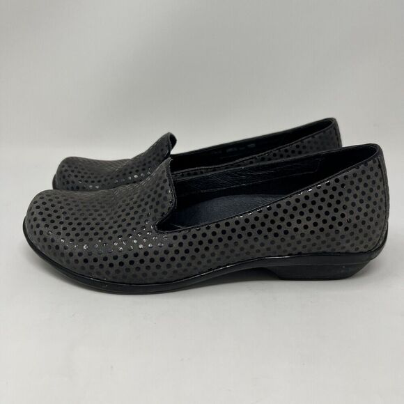 Dansko Olivia Slip On Shimmer Polka Dot Flats Loafers Black EU 37 Women’s Size 7 - Picture 3 of 11